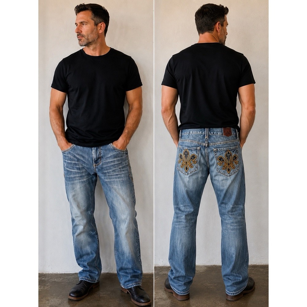 ARCHIAC (AFFLICTION LINE) Denim Jeans Distressed Men's 31 x 30 (Altered) -2695
